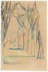 Paul Cézanne, L´Allée des marronniers au Jas de Bouffan, Um 1890, Aquarell und Gouache auf Montgolfier-Bütten