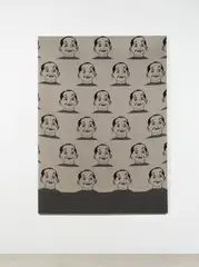 Rosemarie Trockel, Ohne Titel, 1989, Wolle, gestrickt, auf Leinwand