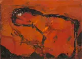 Pega by Emil Schumacher, 1964, Öl auf Leinwand, sold May 2013