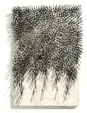 Struktur abgesunken by Günther Uecker, 2012, Nails and acrylic on canvas on wood, sold Nov 2012