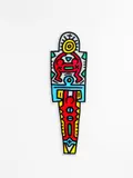 Keith Haring, Totem, 1988, Geschnitztes Schichtholz, farbig bemalt