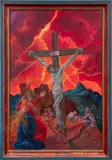 Otto Dix, Kreuzigung, 1943, Öl auf Holz, im Künstlerrahmen