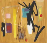 Fritz Winter, Afrikana I, 1957, Öl auf Leinwand