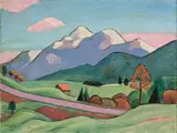 Murnau West im Frühling by Gabriele Münter, 1960, Öl auf Leinwand, sold Nov 2008