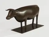 Große stehende Kuh (Große Schweizer Kuh) by Ewald Mataré, 1928, Bronze mit dunkelbrauner Patina. Höhe (mit Plinthe): 25 cm (9 ⅞ in. ), sold Nov 2011