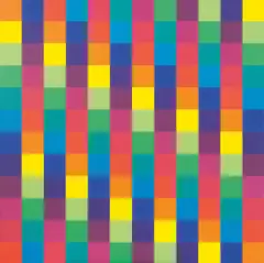 Richard Paul Lohse, 12 systematische Farbreihen, 1982, Öl auf Leinwand