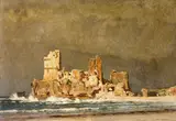 Eugen Bracht, Templerschloß, 1915, Öl auf Leinwand