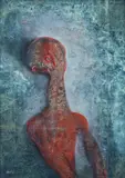 František Bukeš, Prenatal Synthesis II., 1989, Mixed media, canvas