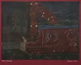 David Vávra, In the Footsteps of Lindauer / Maori Land, 2018, Pastel, coloured paper