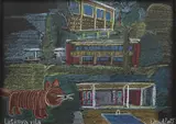 David Vávra, Villa of Zdeněk Liška, 2015, Pastel, coloured paper