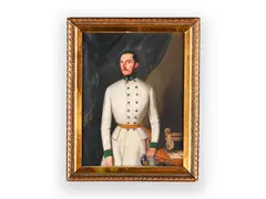 Alois Špulák, Man in Uniform, 19th century, Oil on cardboard