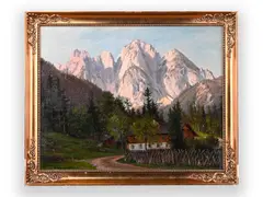 Alois Kirnig, Mountain Landscape, 1886, Oil on canvas