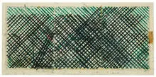 Ed Moses, Untitled, 1974, Watercolor, graphite, charcoal, ink, colored pencil, and tape on vellum