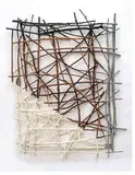 Charles Arnoldi, Nix, 1974, Acrylic on found wooden sticks