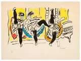 Fernand Léger, Moulin Rouge (Plate 29 from La Ville Portfolio), 1959, Color lithograph on Arches paper