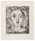 Pablo Picasso, Francesco Petrarca (from Cinq Sonnets), 1947, Etching with burin and aquatint on Arches cream wove paper