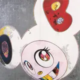 DOB in Pure White Robe (2) by Takashi Murakami, 2013, Offset color lithographs on paper, sold Feb 2019