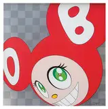 And then and then and then and then and then (Red) by Takashi Murakami, 1999, Offset lithograph on paper, sold Feb 2019
