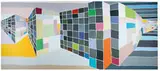 Peter Davies, Grey and Mainly Neutral Colours Receding Structure, 1999, Acrylic on linen