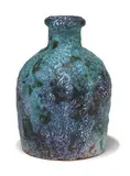 Bottle vase by Beatrice Wood, Volcanic glazed ceramic, sold Feb 2019