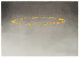 Ed Ruscha, Cheese Oval (from Various Cheeses), 1976, 2-color lithograph on Arches 88 paper