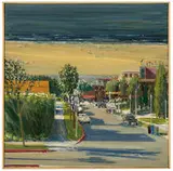 View of Santa Monica Beach by Larry Cohen, 2007, Oil on canvas, sold Feb 2019