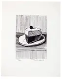 Wayne Thiebaud, Pie Slice, 1962, Etching on Fabriano wove paper