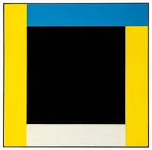 Frederick Hammersley, Black for more, Oil on linen