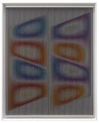 Alberto Biasi, Colori Cullati Dal Vento Aquilone, 2000, PVC strips mounted to board