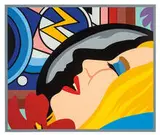 Tom Wesselmann, Bedroom Face with Lichtenstein, 1994, Color screenprint on Museum Board