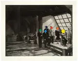 John Baldessari, Studio, 1988, 7-color lithograph and screenprint on torn Somerset paper with deckle