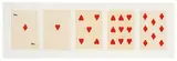 Donald Sultan, Untitled (Cards) (Hearts and Diamonds), 1989, Conté crayon and charcoal on paper in five sheets