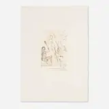 Salvador Dalí, Blanchefleur (from the Le Décameron portfolio), 1972, drypoint in colors on Arches