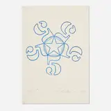 Robert Indiana, 55555 (from the Stamped Indelibly portfolio), 1967, rubber stamp