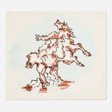 Jacques Lipchitz, The Horse, 1967, lithograph in colors