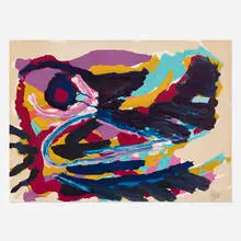 Nesting Bird by Karel Appel, c. 1970, lithograph in colors, sold Apr 2024