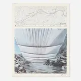 Christo, From Below (Over the River / Project for the Arkansas River, Colorado), 1993, offset lithograph in colors
