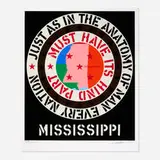 Robert Indiana, Mississippi (from the Decade portfolio), 1971, screenprint in colors