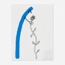 Keith Haring, Plate 12 (from The Story of Red and Blue portfolio), 1990, screenprint in colors