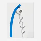 Keith Haring, Plate 12 (from The Story of Red and Blue portfolio), 1990, screenprint in colors