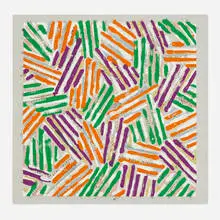 Jasper Johns, Untitled, 1977, screenprint in colors on Patapar printing parchment