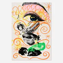 Best Buddies by Kenny Scharf, 1993, screenprint in colors on BFK Rives, sold Apr 2024