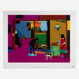 Romare Bearden, Mecklenburg Morning: Sunrise for China Lamp, 1993, offset lithograph in colors