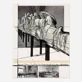 Christo, Wrapped Statues / Project for Die Glyptothek, München, 1988, screenprint in colors with collage of offset prints on Arches Cover