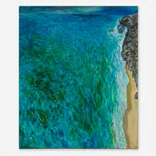 The Sea When the Tide Comes in at Twilight, the Dragon Always Seems to Roar by Rex Ashlock, 1975-78, oil on canvas, sold Mar 2024