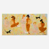 Charlotte Howard Porter, Three Pairs of Nude Women, 1964, oil on canvas