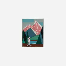 Josef Zenk, Mountain Landscape, collage and gouache on paper