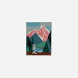 Josef Zenk, Mountain Landscape, collage and gouache on paper