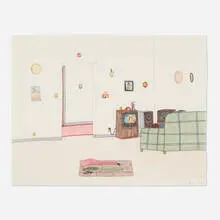 Annie Pootoogook, Watching Jerry Springer, 2003, ink and colored pencil on paper