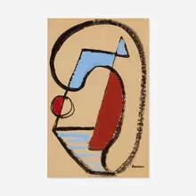 Ramstonev Cooperative, Abstract Composition, gouache on paper